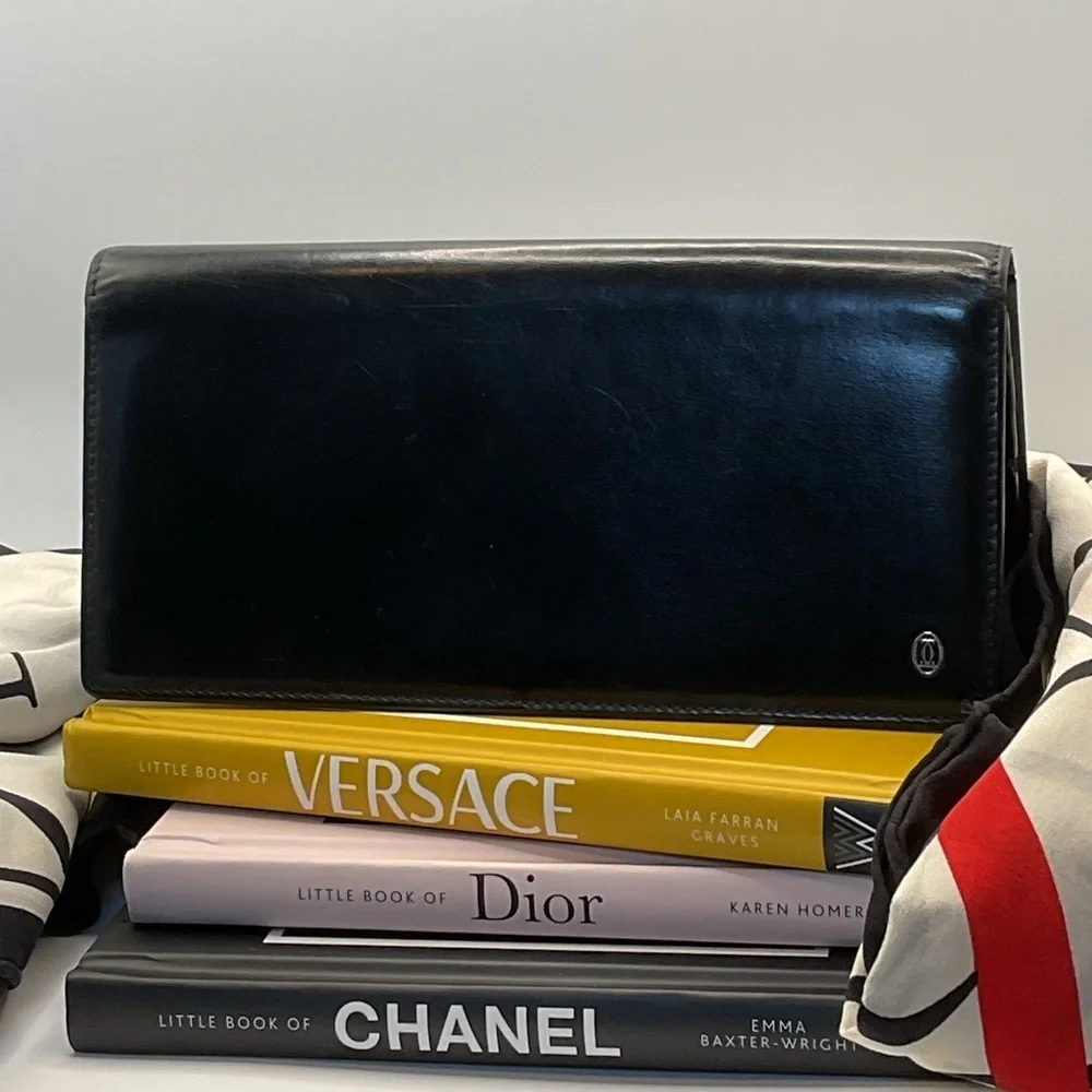 Cartier Pasha Black Leather Long Wallet